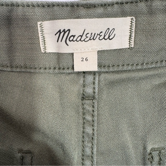 Madewell Womens Olive Green Utility Pants Patch Pockets Casual Straight Leg - Picture 11 of 15